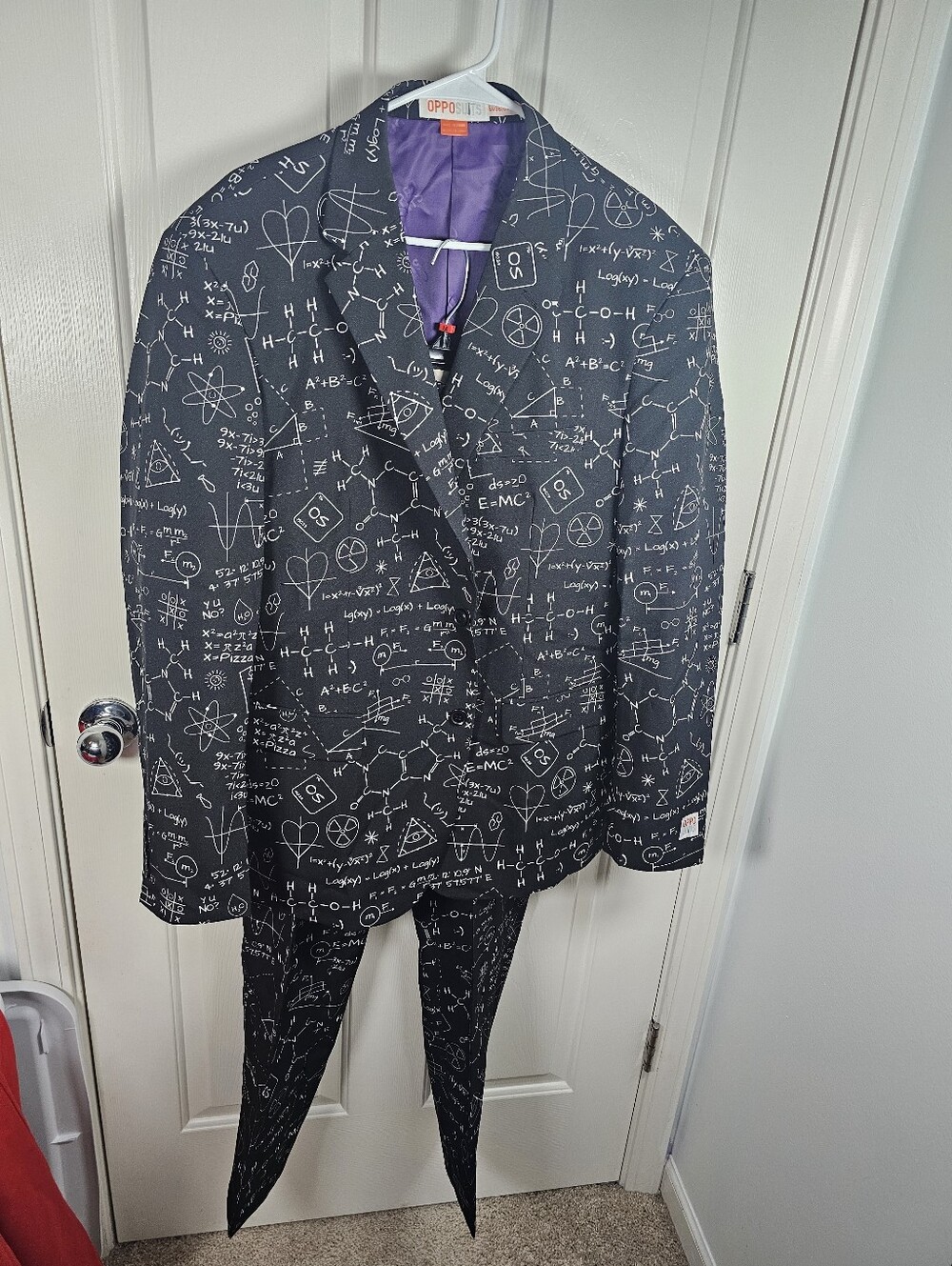 OppoSuits "The Science Faction" Novelty Suit Pants And Jacket Size 46 Math